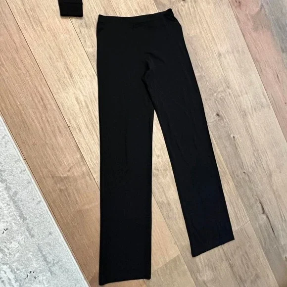 2 Pc Moda Intll Y2K Pants Bodysuit XS/S Black Going Out Club Mob Wife - Picture 3 of 8